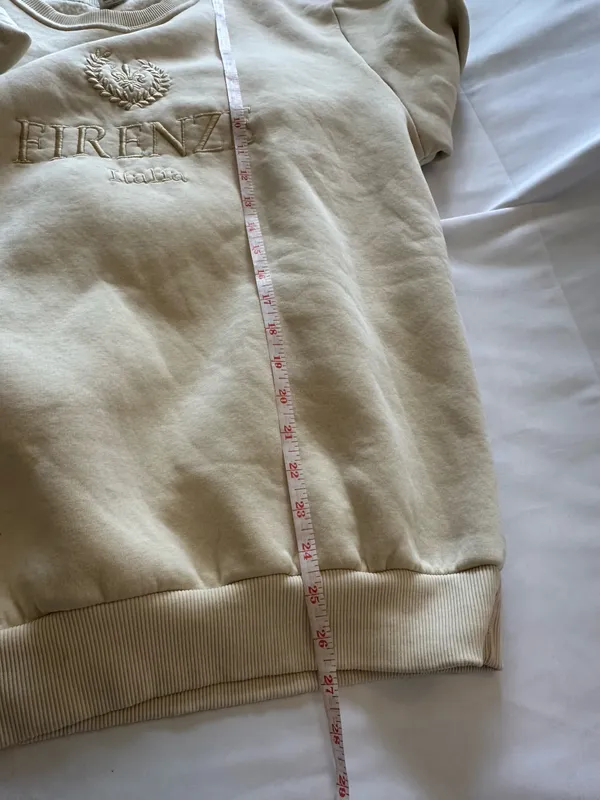 Sublima Women’s large made in Italy women’s cream color crewneck sweatshirt - Image 6