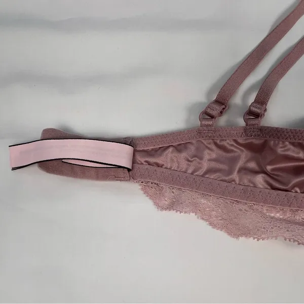 Victoria's Secret Satin Lace Bralette, Size: Large - Image 8