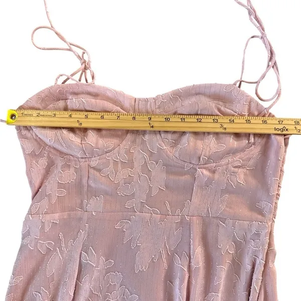 Lulu's Light Pink Floral‎ Midi Dress - Image 9