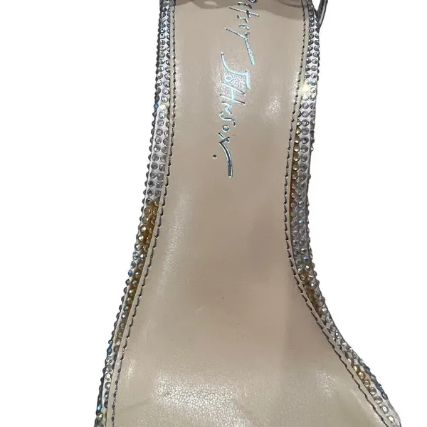 Betsey Johnson Woman's Rhinestone High Heel‎ SB-Cole Champagne Size US 8.5 - Image 4