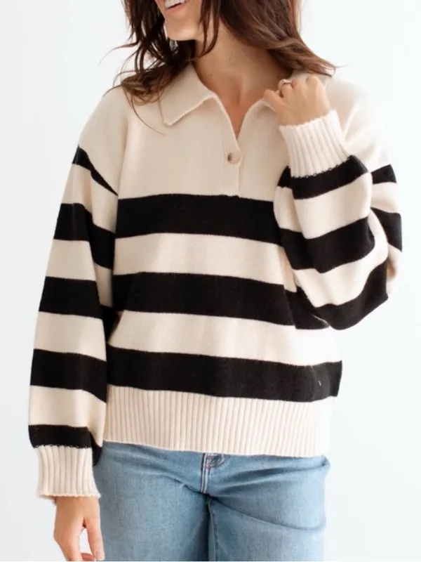 NEW CARLY JEAN LOS ANGELES CJLA Brea Red Stripe Sweater 2X - Image 5