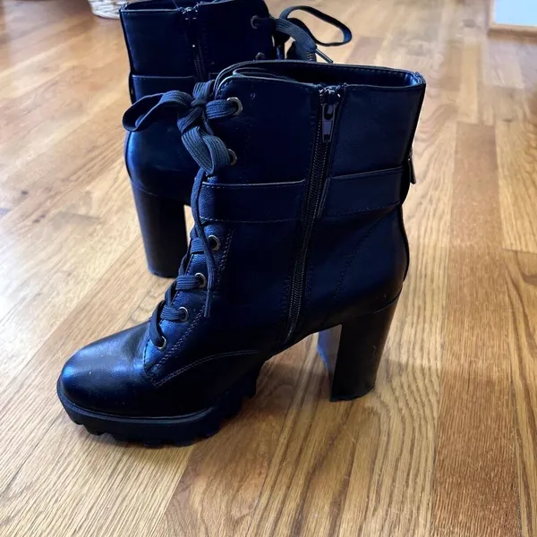 Bamboo Combat Glam Boots‎ - Black - size 10 - Image 6
