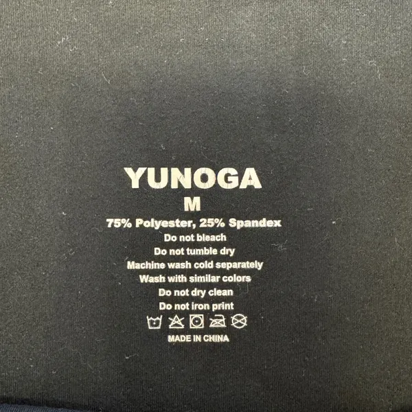 Yunoga Women's Black High Waisted Yoga Leggings Size M Athletic‎ 7/8 Athleisure - Image 6