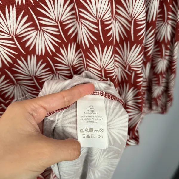 Boden US 8 NEW Lucie Brown/White Palm Leaf Print Mini‎ Dress - Image 5