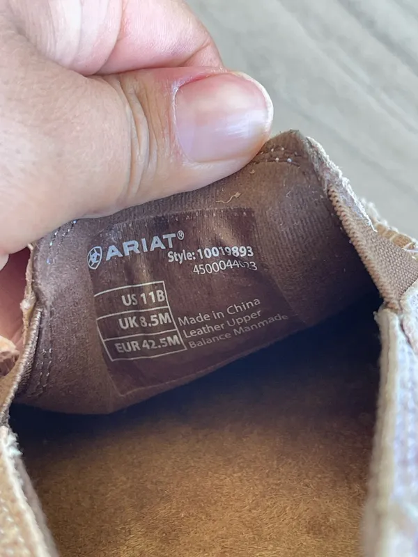Ariat Tan Leather Slip-On Shoe - Image 14