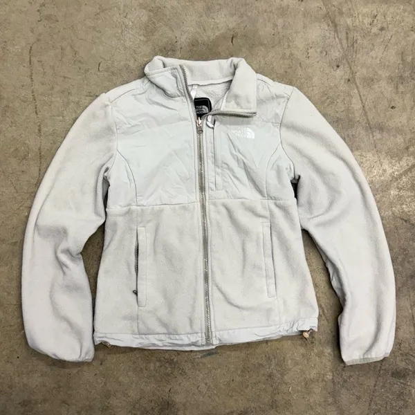 The North Face Denali Full Zip Polartec Fleece Jacket Light Grey S - Image 3