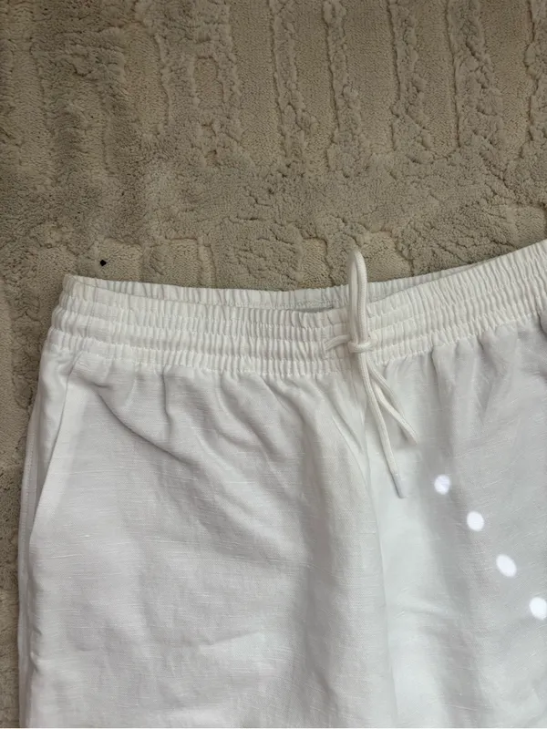 Aritzia Wilfred Thesis White Linen Pants - Image 3