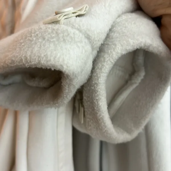 The North Face White Zip-Up Fleece Jacket Size Medium. Cream - Image 15