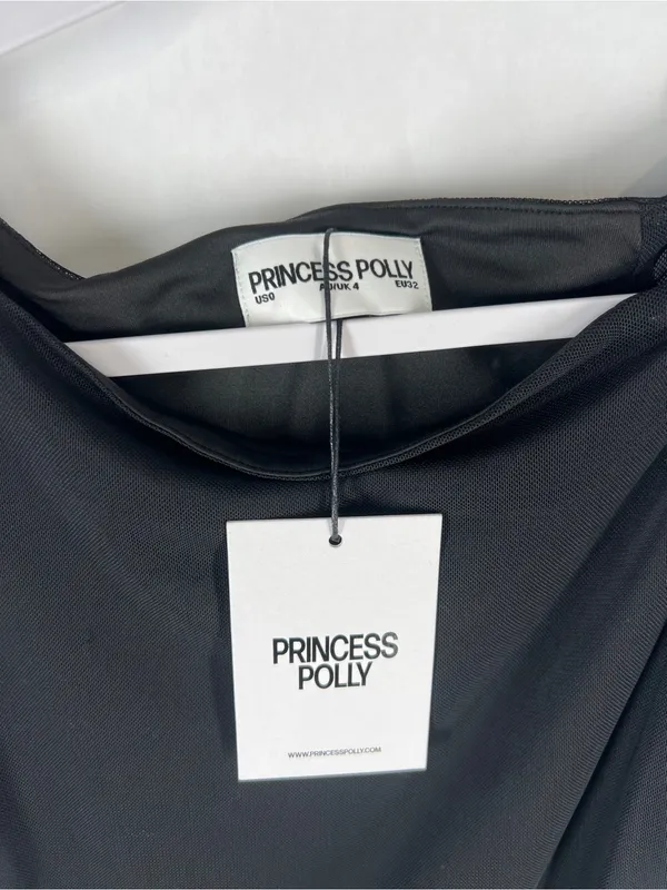 Princess Polly Bella Luna Ruched Mini Dress Black US 0 NWT - Image 10