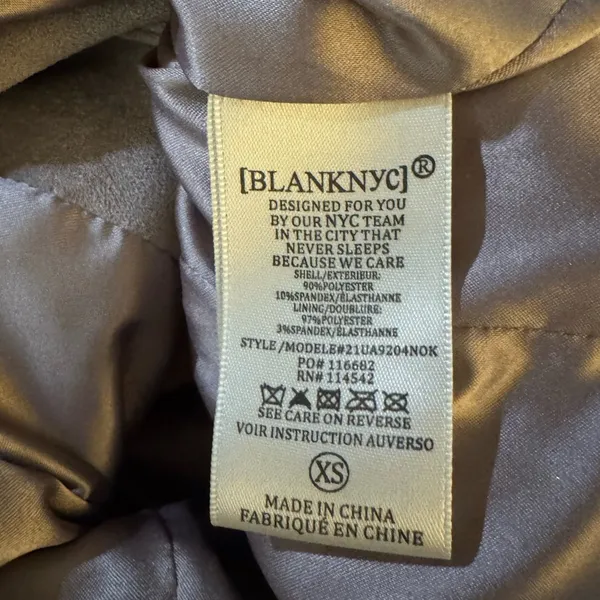 Blank NYC Faux Suede Moto Jacket - Sand Stone XS - Image 6