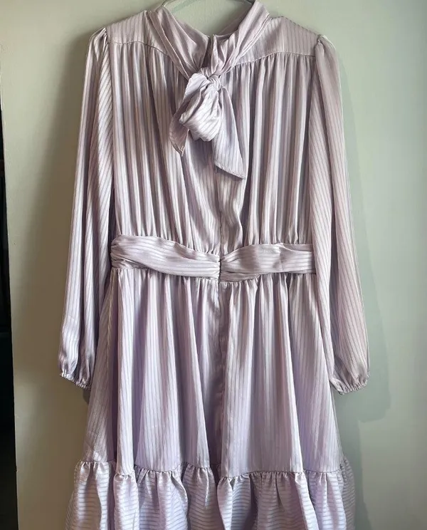 ENTRO Knee-Length Mock Neck Lavender Dress - Large - NWT - Image 5