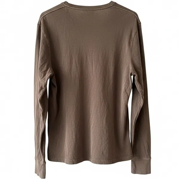 CITIZENS OF HUMANITY Brown Long Sleeve Cotton Henley ~ Women's Size XL - Image 2