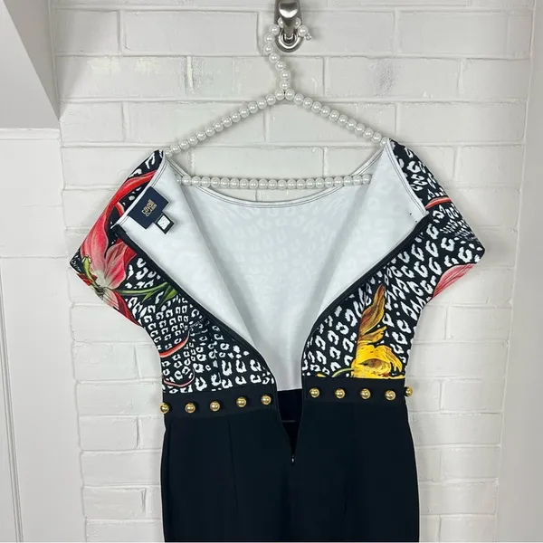 NWT Cavalli Class by Roberto Cavalli Printed Embellished Dress Size US 6 - Image 14