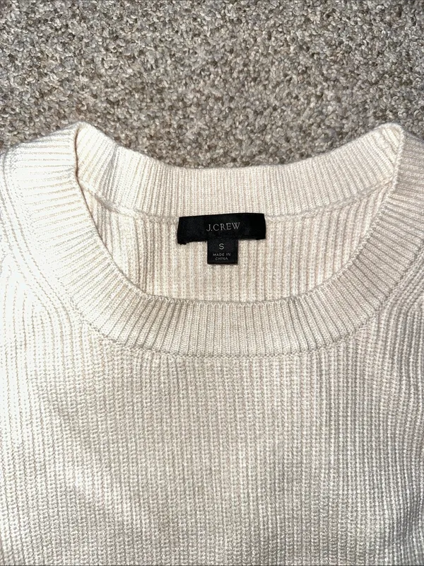 J Crew Ribbed Stretch Crew Neck Sweater - Small - Image 3