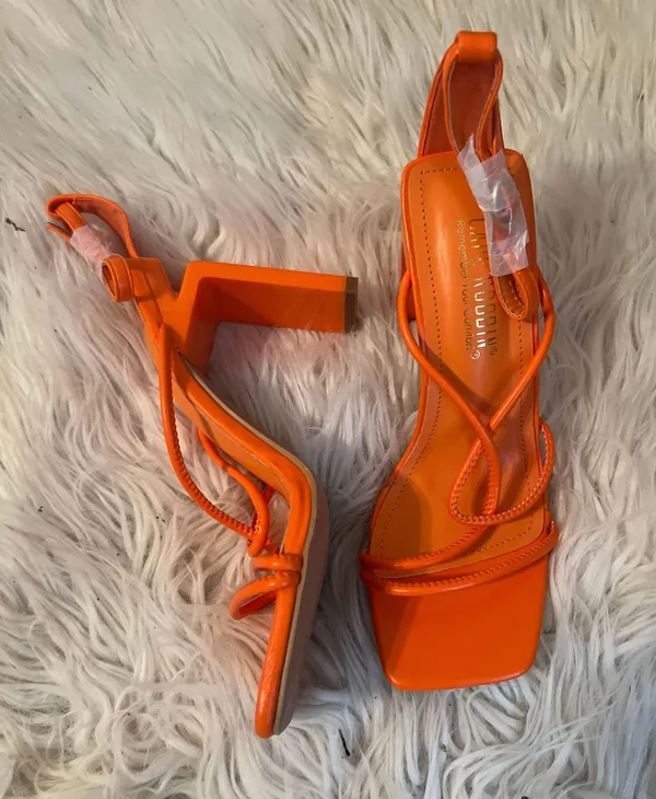 Forever 21 Orange Block Heels - Image 3