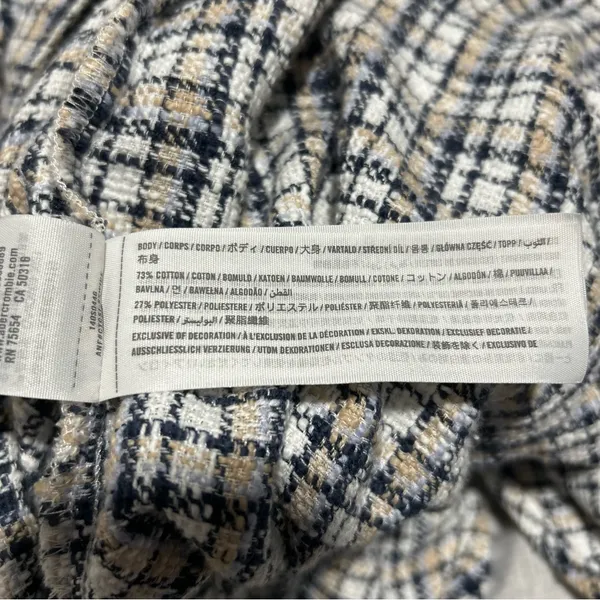 Abercrombie & Fitch Plaid Oversized Button Front Shirt Jacket Small - Image 6