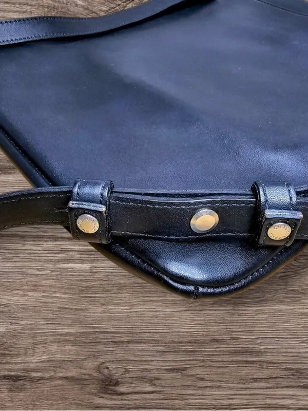 Coach Black Leather Chelsea Hippy Flap Messenger Crossbody Bag - Costa Rica 2000 - Image 13