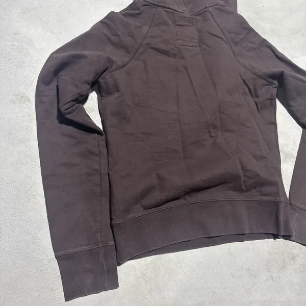 Hollister V-Neck Hoodie Pullover Bella Swan Y2K Aesthetic SZ Medium Brown Top - Image 7