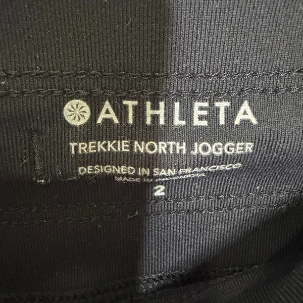 Athleta Trekkie North Jogger Black Zip Pocket Stretch Travel Pants 705 - Image 5