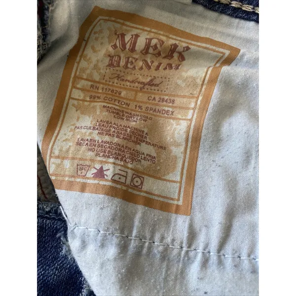 MEK Denim New Oaxaca Cigarette Size 26 Blue‎ Jeans Slim Contrast Stitch Y2K - Image 10