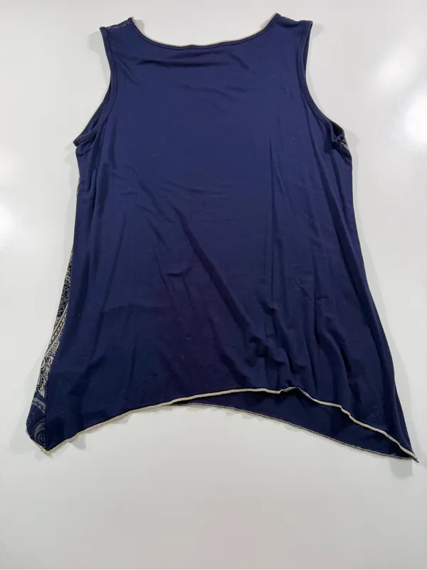 Vanilla Sugar Navy and Gold Mandala Print Tank - Image 6
