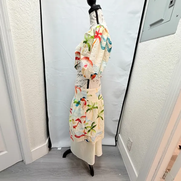 Farm Rio Asymmetric Cut-Out Tropical Dress Size XS - Skirt Altered/Modified - Image 5