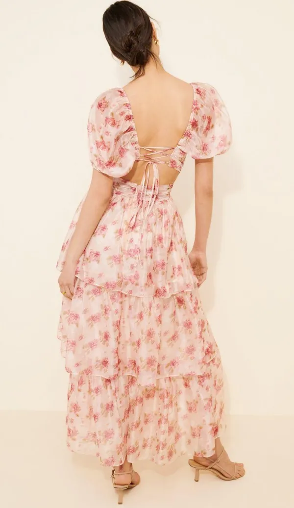 lulus Jane Chiffon floral dress - Image 4