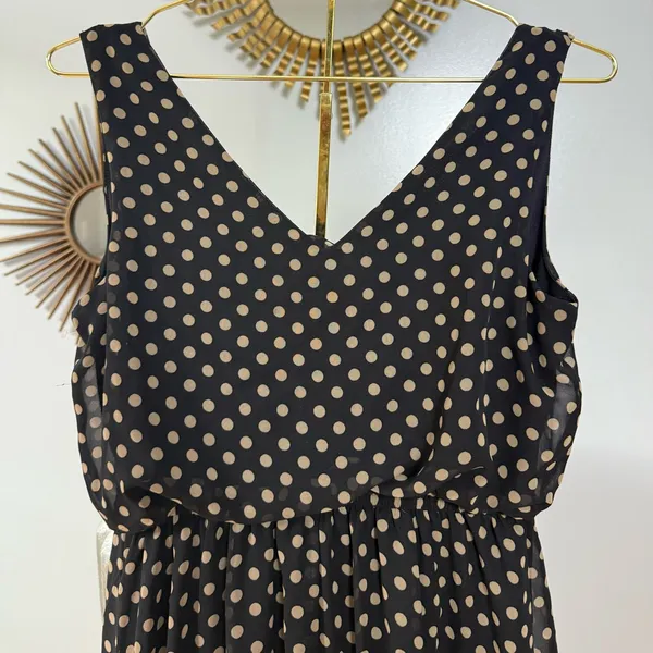 Enfocus Studio - Black Polka Dot High Low Dress - Image 4
