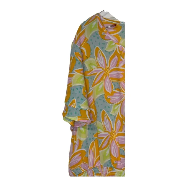 Michelle McDowell‎ Women's Dress Colorful Floral Print Midi Smocked Waist XXL - Image 3