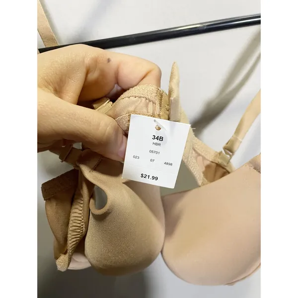 Maidenform Beige Nude‎ T-Shirt Bra Underwire Padded 05701 34B NEW - Image 4