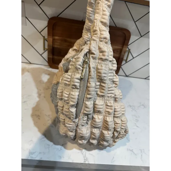 Jason Wu vegan leather puffer hobo handbag quilted bubble texture minimalist - Image 4