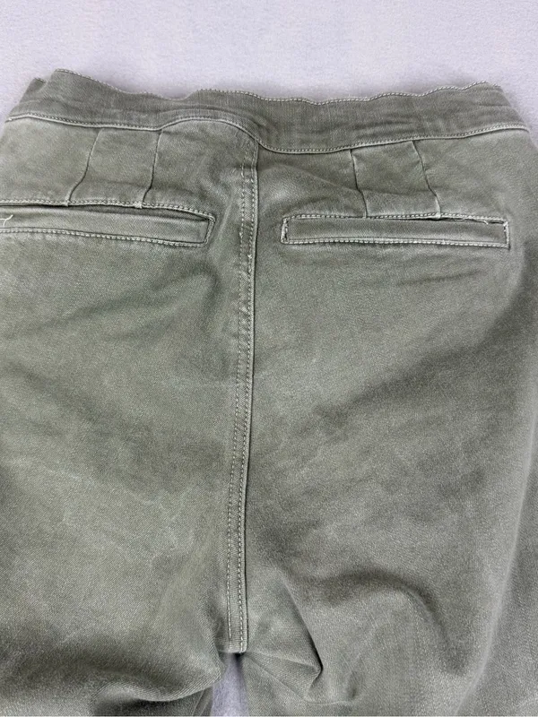 AYR Pants Womens 2 Sage Green Moto Utility Slim Ankle Zip Stretch Cotton - Image 6