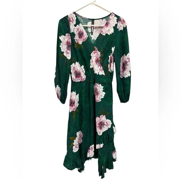 Anthropologie Spring wedding guest dress Plenty Floral Short Sleeve Flowy XS - Image 7