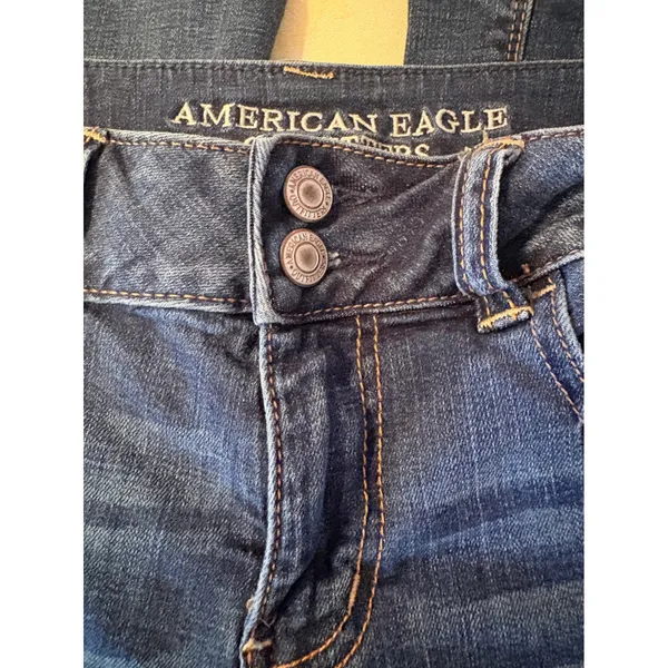 American Eagle Artist Flare Jeans Womens 6 Short Blue Excellent Super Stretch - Image 11