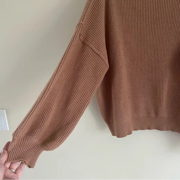 Pink lily tan ribbed sweater - Image 4