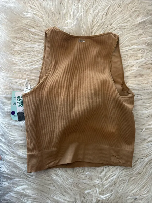 504. Dsg seamless crop tank xs cadet brown - Image 2