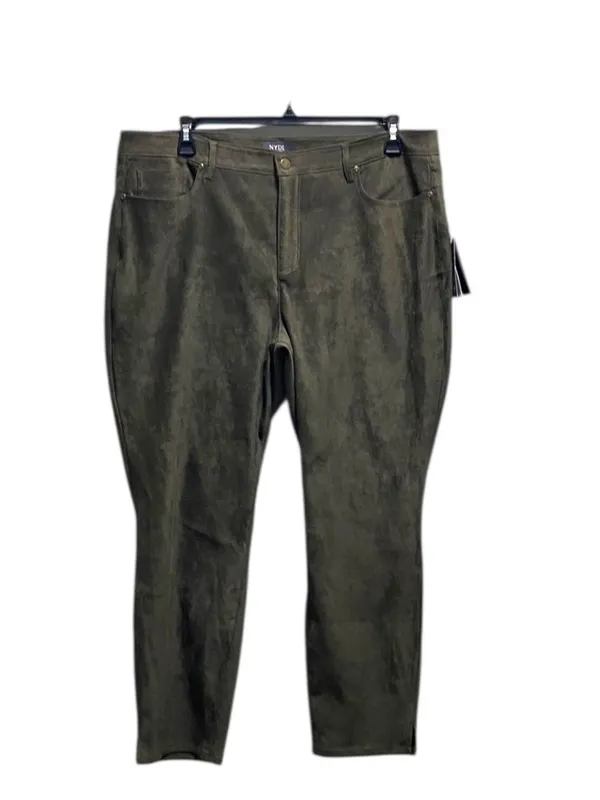 NYDJ Alina Faux Suede Pants Beige Size 18W NWT Neutral Minimalist Glam Fall Cute - Image 2