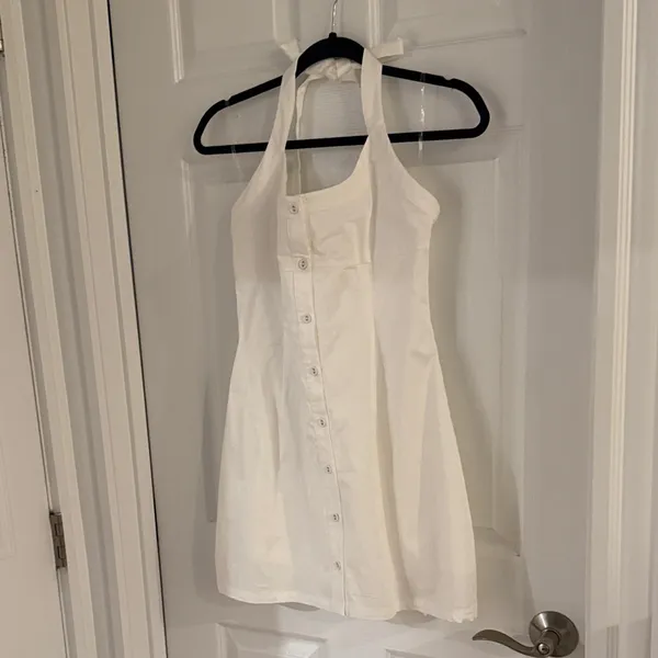 Princess Polly Mallorie Halter Mini Dress White - Image 9