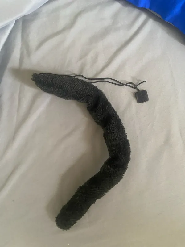 Black Fuzzy Tail Accessory - Image 2