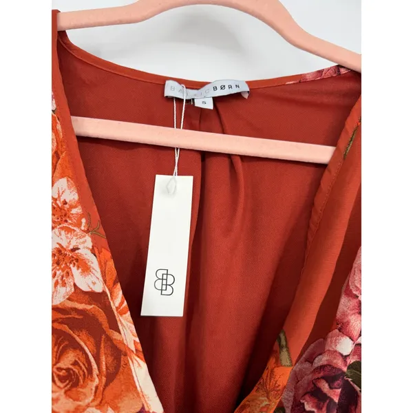 Baltic Born Lydia Rust Floral Maxi Dress Small NWT Long Sleeve Wedding Guest - Image 4