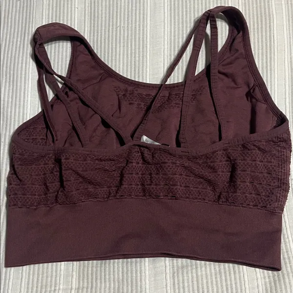 Gymshark Dark Burgundy Activewear Top - Image 2