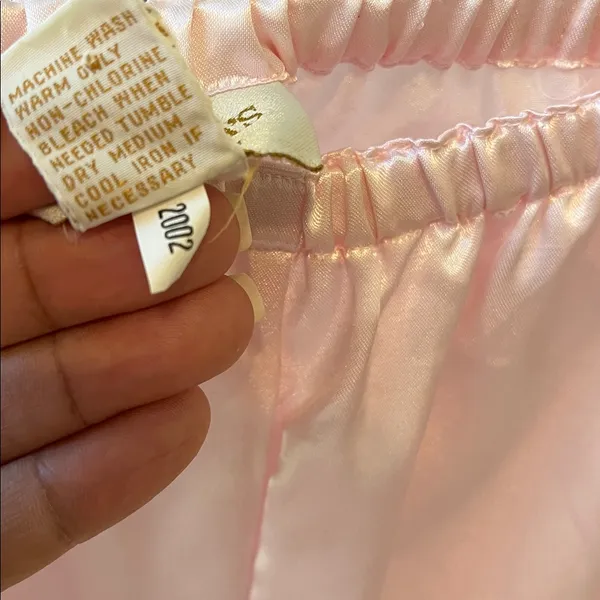 Victoria's Secret vintage Blush Satin pajama Pants - Image 4