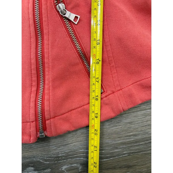 Anthropologie Coral Moto Jacket Knit Zip Up Asymmetrical Womens XS - Image 4