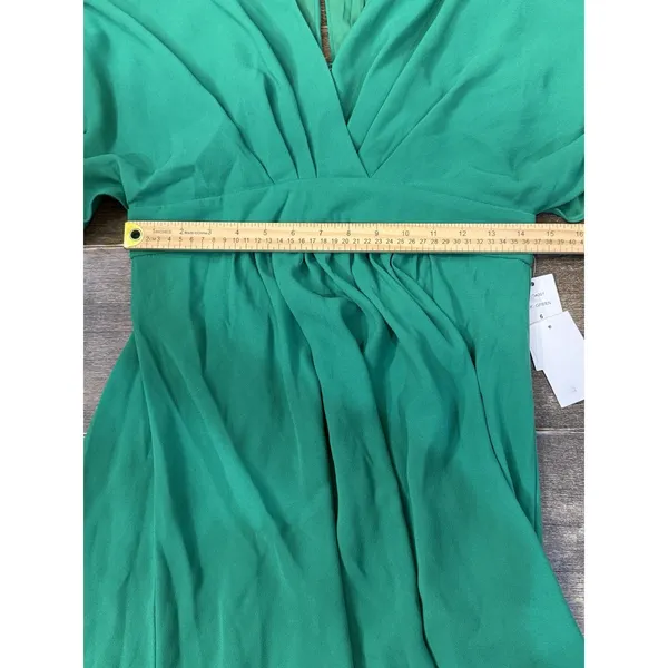 Alexia‎ Admor Isla Draped Dolman Sleeve Fit & Flare Dress Green Back Zipper - Image 15
