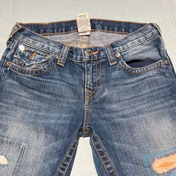 True Religion Boys Jack‎ Distressed Straight Jeans Mid Rise D29 - Image 6