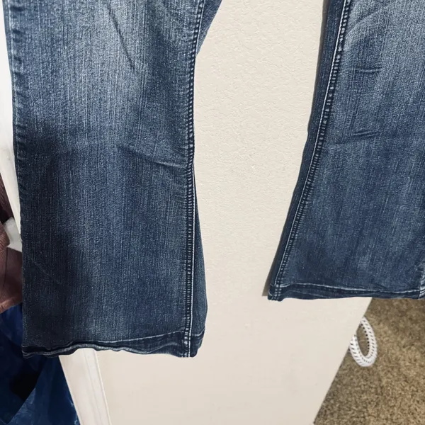 Jane Doe Womens Jr Size 11 Flare Bootcut Denim Jeans tiny front pockets Y2K - Image 3