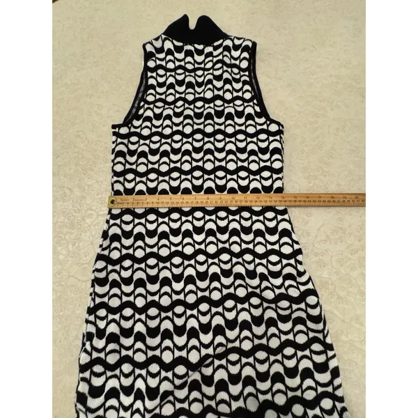 House of Harlow 1960 Size Medium Knit Polo Midi Dress Abstract - Image 9