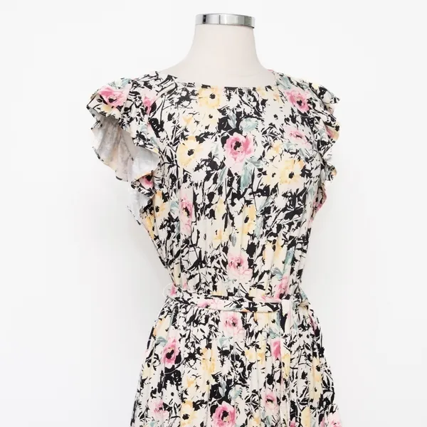Lauren‎ Ralph Lauren. New! Knit Floral Ruffle Sleeve Dress. - Image 7