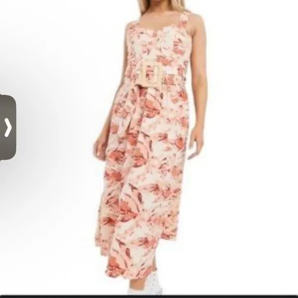 ASOS floral midi dress with belt - Image 2
