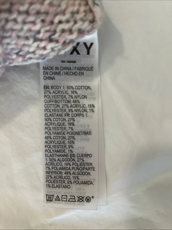 Roxy Swell Season Long Sleeve Sweater, Pink, Size Medium, NWT - Image 8